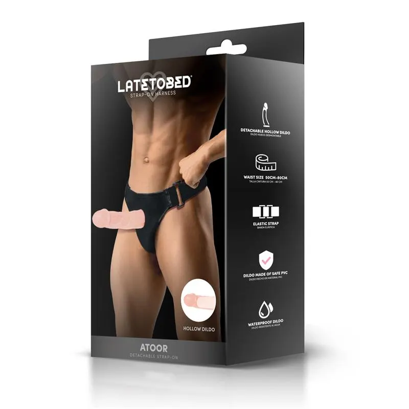 Atoor Arnés con Dildo Hueco Desmontable · HARNESS COLLECTION LATETOBED · Línea LGBT+ — photo 3
