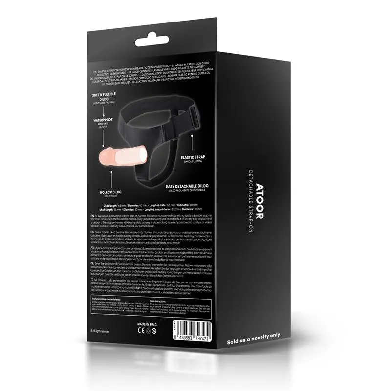 Atoor Arnés con Dildo Hueco Desmontable · HARNESS COLLECTION LATETOBED · Línea LGBT+ — photo 4