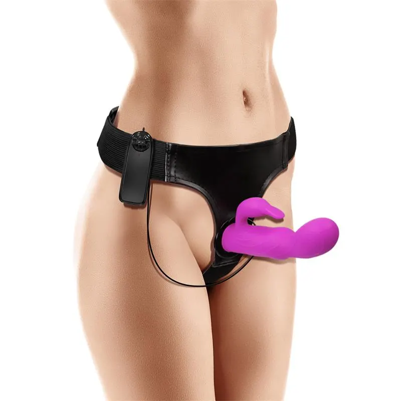 Hymax Arnés con Dildo-Vibrador con Conejito y Control Remoto · HARNESS COLLECTION LATETOBED · Dildos — Foto 4