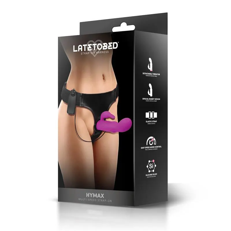Hymax Arnés con Dildo-Vibrador con Conejito y Control Remoto · HARNESS COLLECTION LATETOBED · Dildos — Foto 5