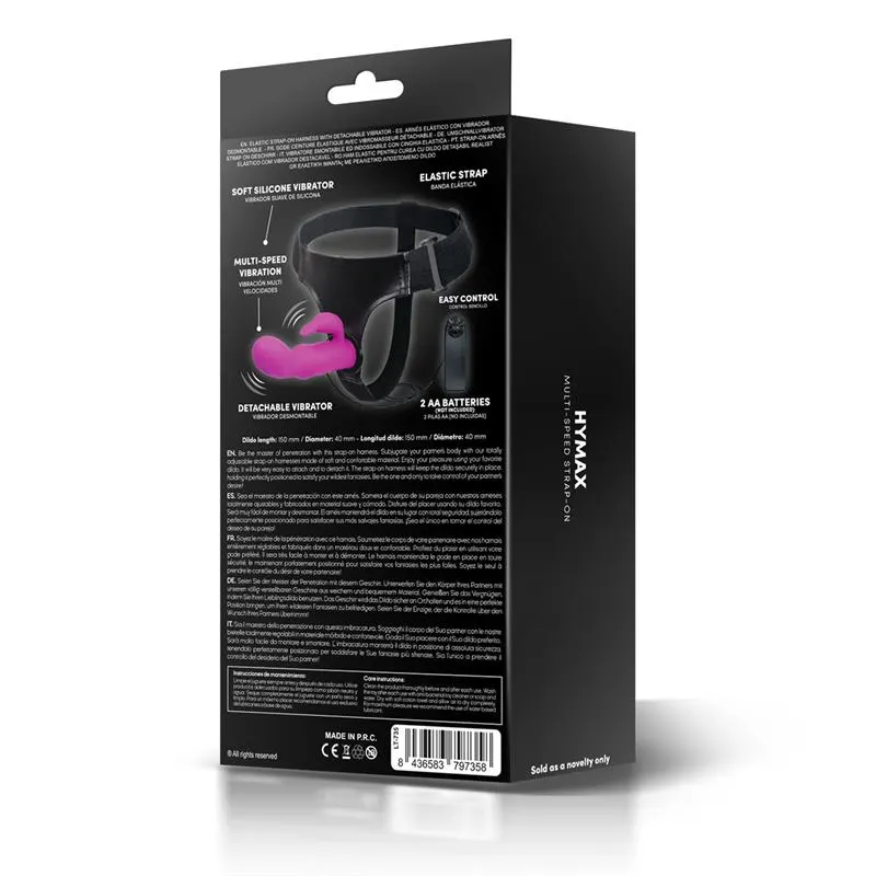 Hymax Arnés con Dildo-Vibrador con Conejito y Control Remoto · HARNESS COLLECTION LATETOBED · Dildos — Foto 6