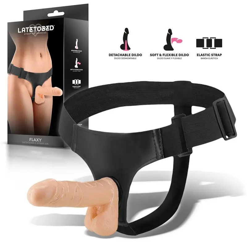 Flaxy Arnés con Dildo Flexible Desmontable · HARNESS COLLECTION LATETOBED · Dildos