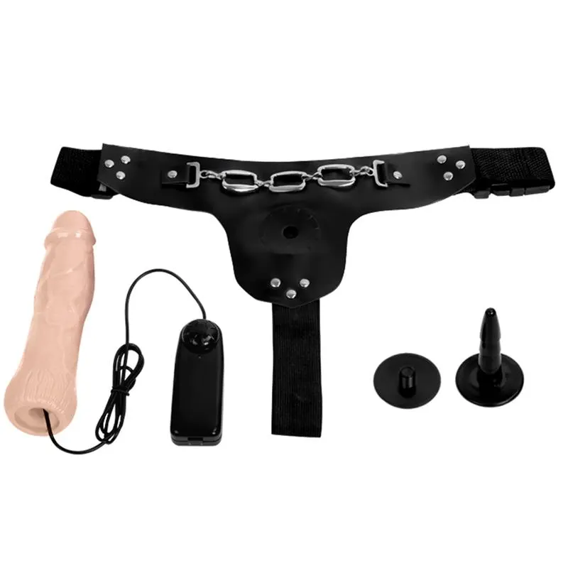 Ribbo Arnés con Dildo Realista con Vibración y Control Remoto · HARNESS COLLECTION LATETOBED · Dildos — Foto 3
