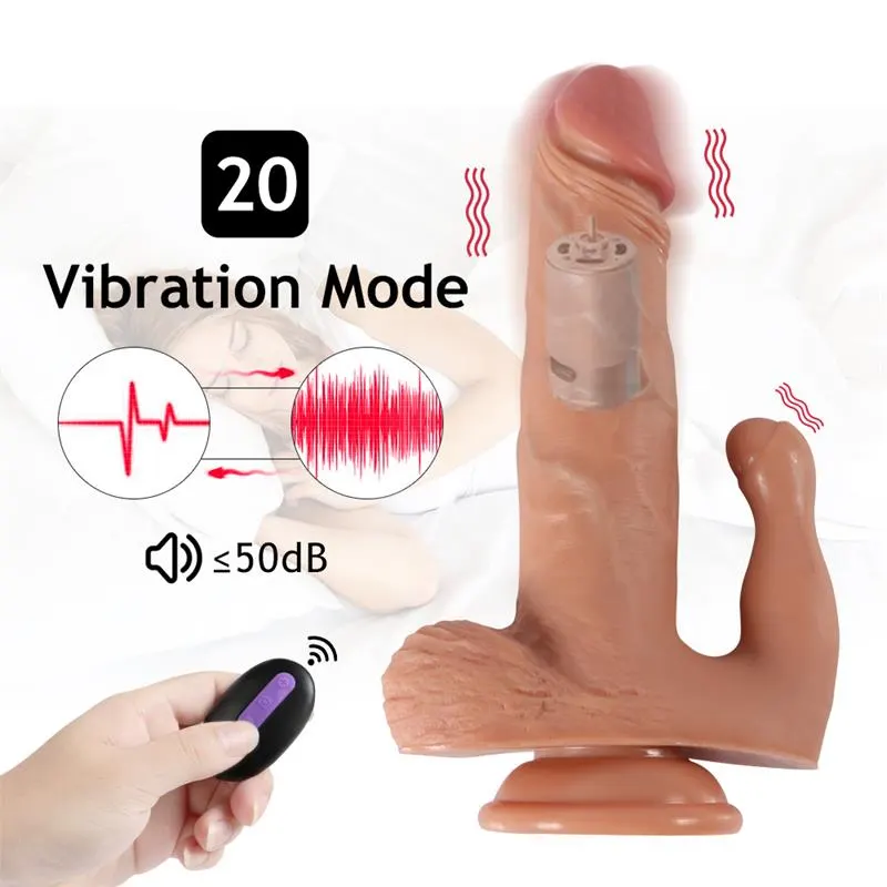 Brody Dildo con 20 Modos de Vibración y Estimulador de Clítoris · SHEQU · Vibradores — Foto 7