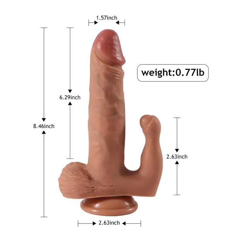 Brody Dildo con 20 Modos de Vibración y Estimulador de Clítoris · SHEQU · Vibradores — Foto 10