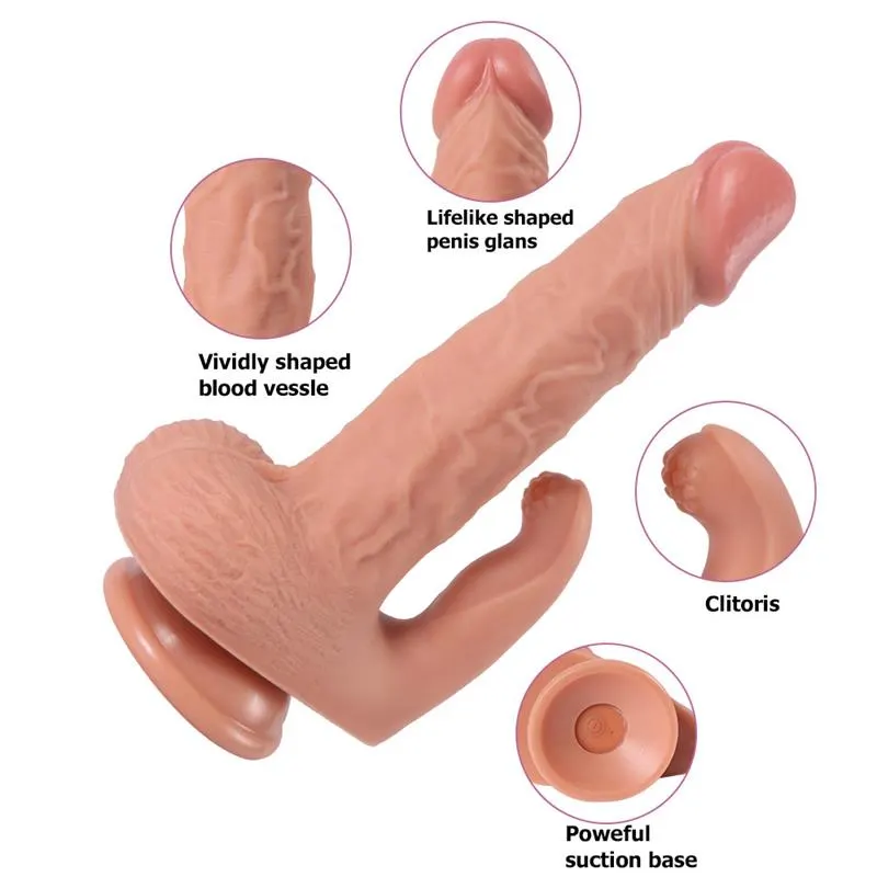 Haydon Dildo con 20 Modos de Vibración y Estimulador de Clítoris · SHEQU · Vibradores — Foto 5