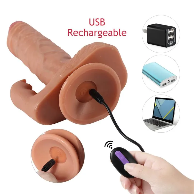 Austin Dildo con 10 Modos de Vibración y Estimulador de Clítoris · SHEQU · Vibradores — Foto 9