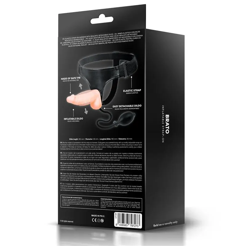 Brato Arnés con Dildo Realista y Función de Inflado · HARNESS COLLECTION LATETOBED · Dildos — Foto 7