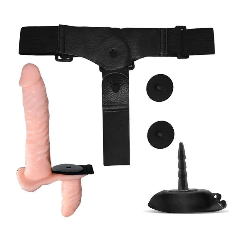 Batek Arnés con Dildo Doble Desmontable, Punto G y Vibración Control Remoto · HARNESS COLLECTION LATETOBED · Dildos — Foto 4