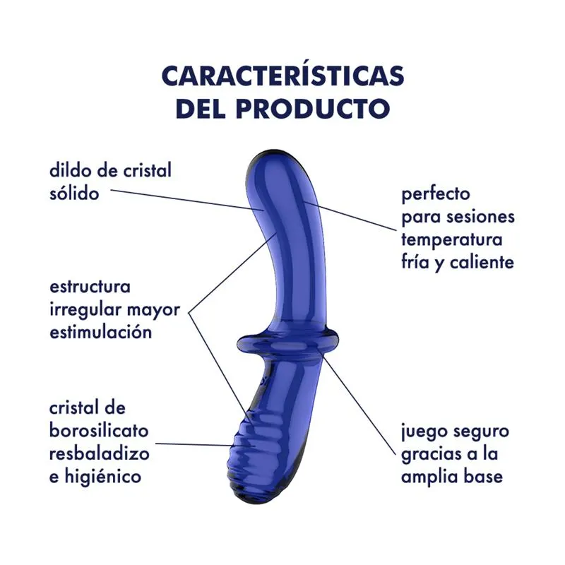 Estimulador de Cristal Double Crystal Hot and Cold Azul · SATISFYER · Dildos — photo 5