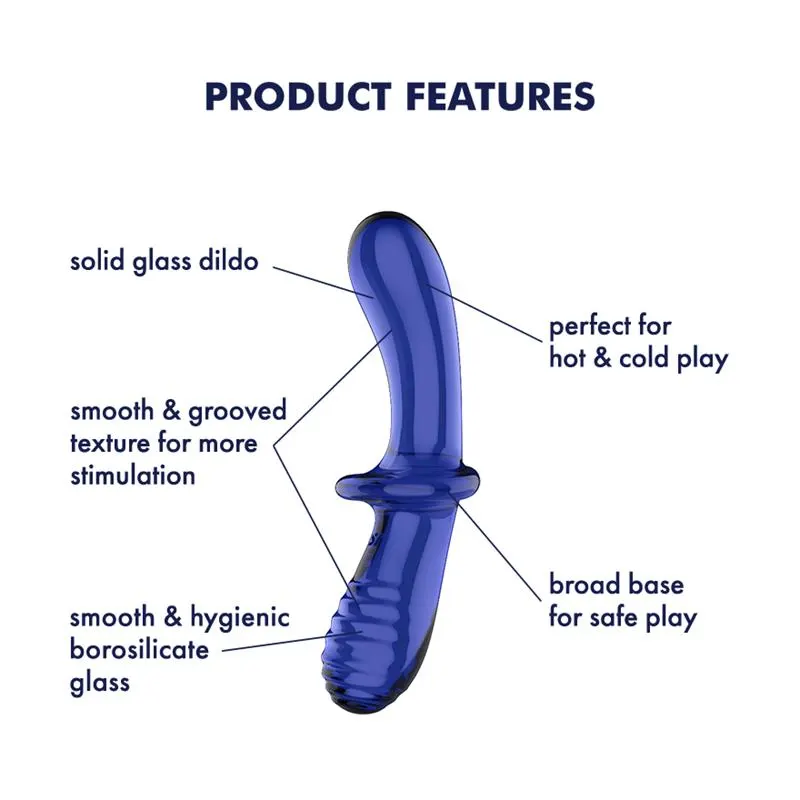 Estimulador de Cristal Double Crystal Hot and Cold Azul · SATISFYER · Dildos — photo 6