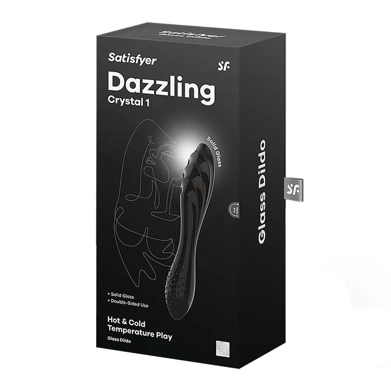 Estimulador de Cristal Dazzling Crystal 1 Hot and Cold Negro · SATISFYER · Dildos — Foto 5