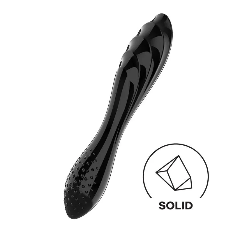 Estimulador de Cristal Dazzling Crystal 1 Hot and Cold Negro · SATISFYER · Dildos