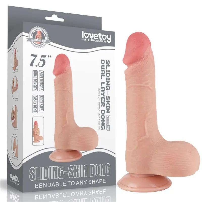 Dildo Dual Layer Piel Deslizante Retractil · LOVETOY · LOVETOY · Dildos — Foto 13