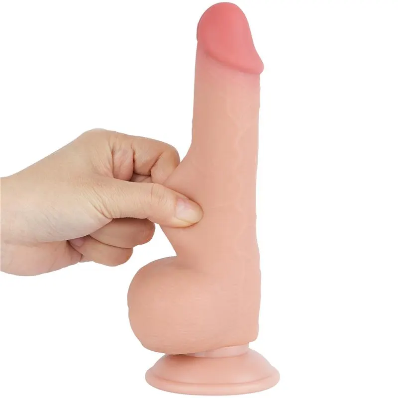 Dildo Dual Layer Piel Deslizante Retractil · LOVETOY · LOVETOY · Dildos — Foto 2