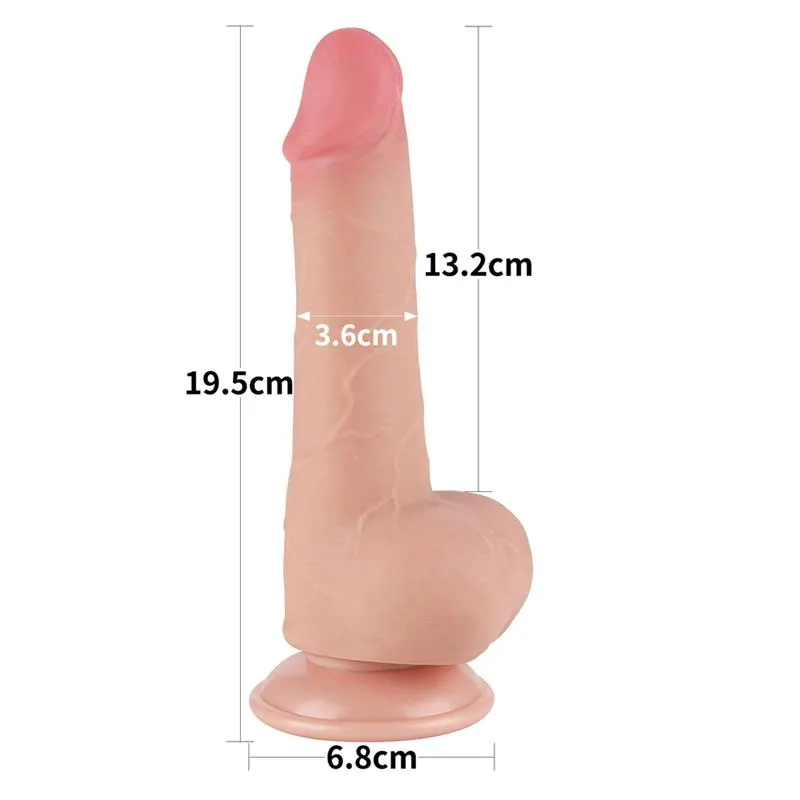 Dildo Dual Layer Piel Deslizante Retractil · LOVETOY · LOVETOY · Dildos — Foto 12