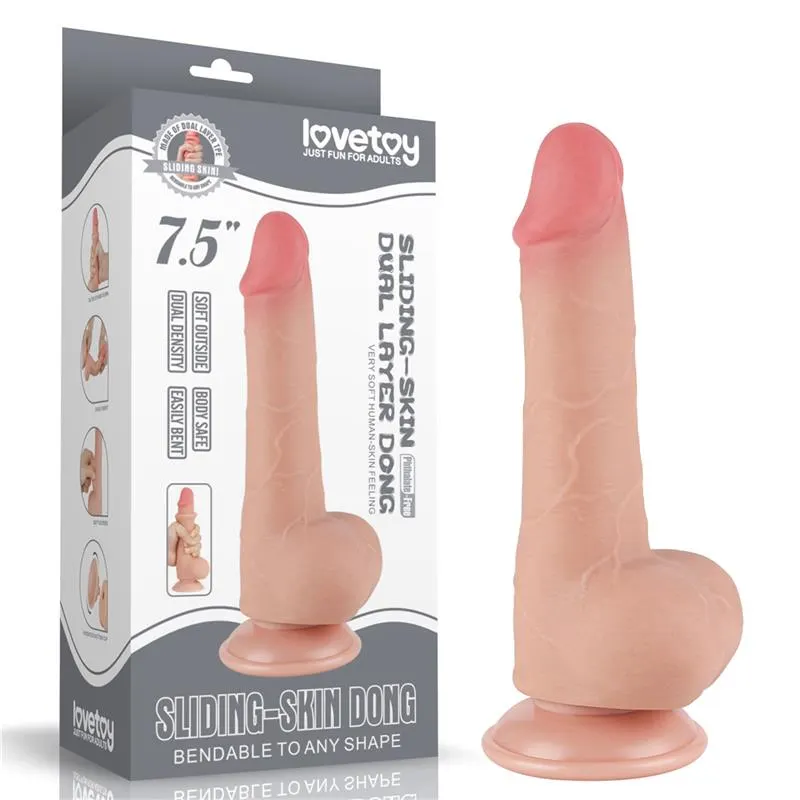 Dildo Dual Layer Piel Deslizante Retractil · LOVETOY · LOVETOY · Dildos — Foto 13