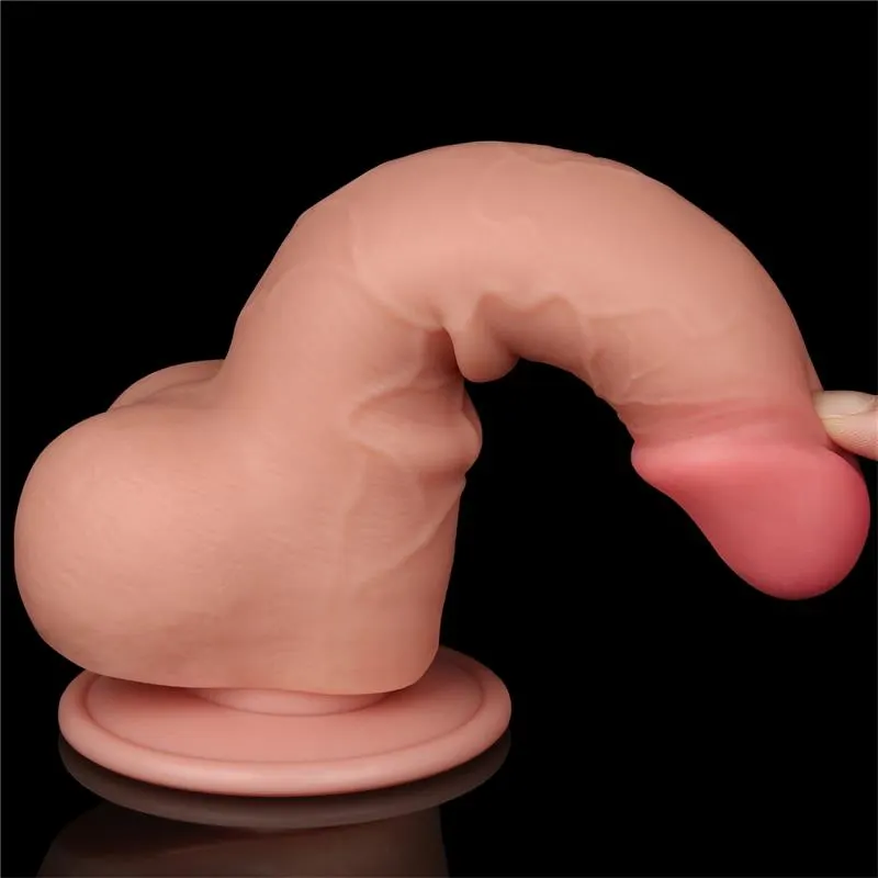 Dildo Dual Layer Piel Deslizante Retractil · LOVETOY · LOVETOY · Dildos — Foto 5