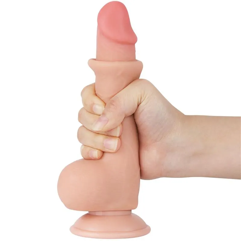 Dildo Dual Layer Piel Deslizante Retractil · LOVETOY · LOVETOY · Dildos