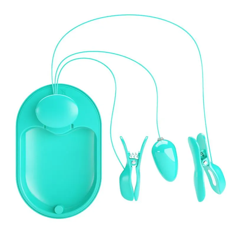 Surprise Box Huevo Vibrador y Pinzas para Pezones con Electro Estimulación Azul · PRETTYLOVE · Estimuladores de Clítoris — Foto 4