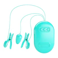 Surprise Box Huevo Vibrador y Pinzas para Pezones con Electro Estimulación Azul · PRETTYLOVE · Estimuladores de Clítoris