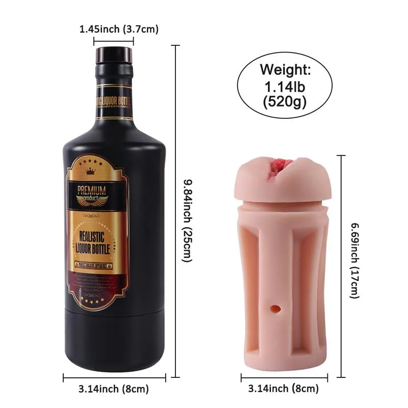 Masturbador Masculino Vagina Botella de Licor · SHEQU · Masturbadores Él — photo 7