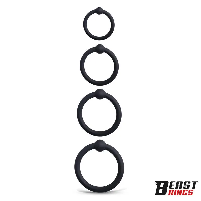 Set de 4 Anillos para el Pene Silicona · BEAST RINGS · Anillos para el Pene — photo 2