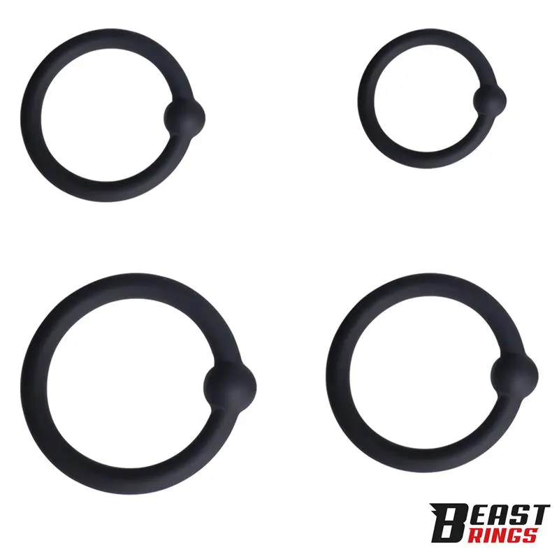 Set de 4 Anillos para el Pene Silicona · BEAST RINGS · Anillos para el Pene — photo 3