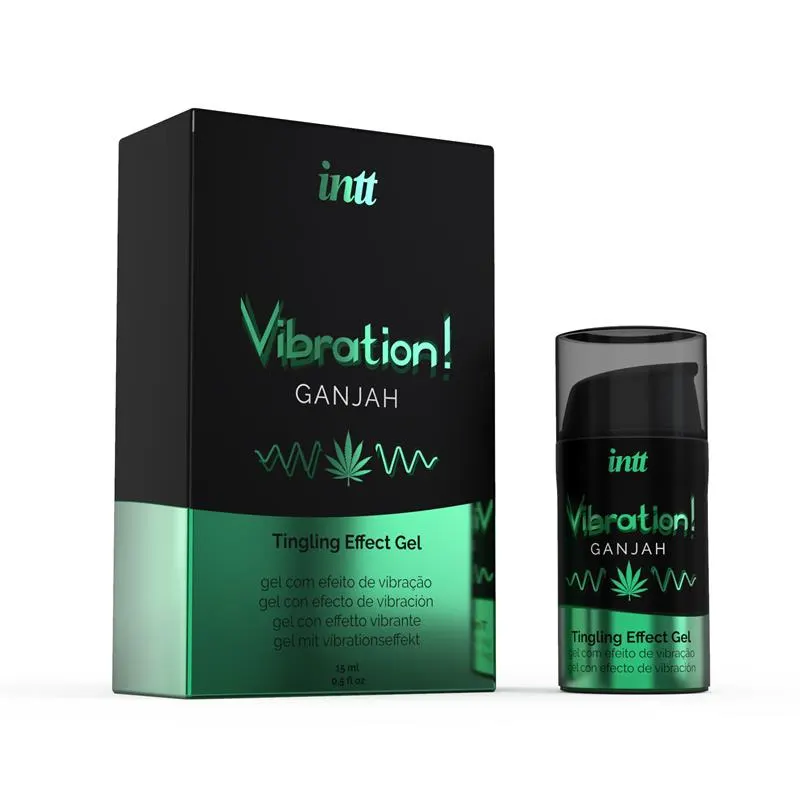 Gel Vibrador Efecto Calor Ganjah 15ml · INTT · Potenciadores y Retardantes
