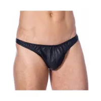 Slips de Cuero Color NEgro · BONDAGE PLAY · Tangas y Braguitas