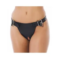 Arnés de Castidad de Cuero Ajustable · S/M · BONDAGE PLAY · Accesorios BDSM y Fetish