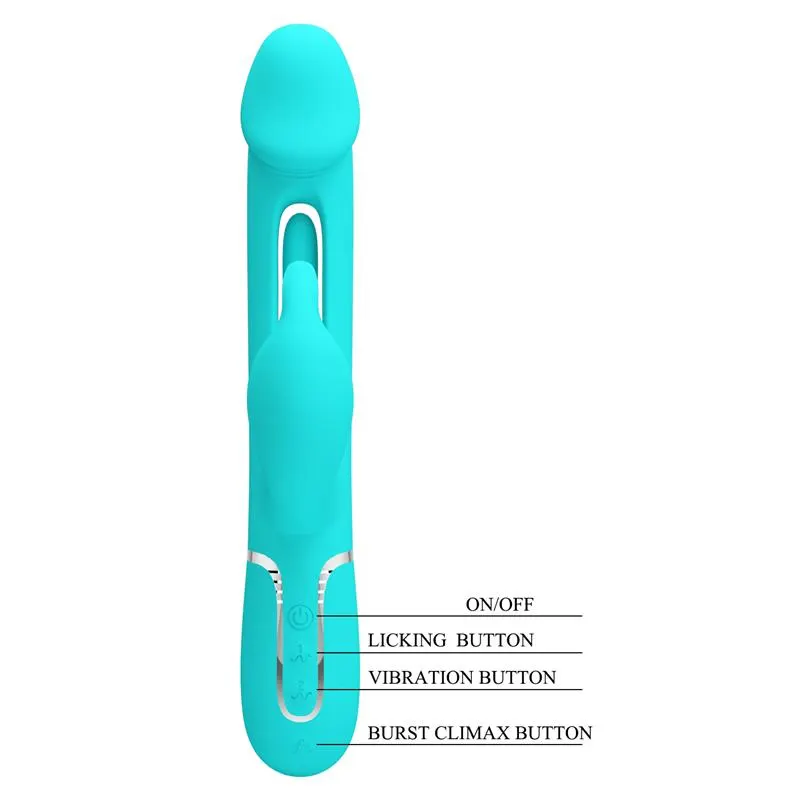 Vibrador con Lengua Kampas Verde · PRETTYLOVE · Vibradores — Foto 8