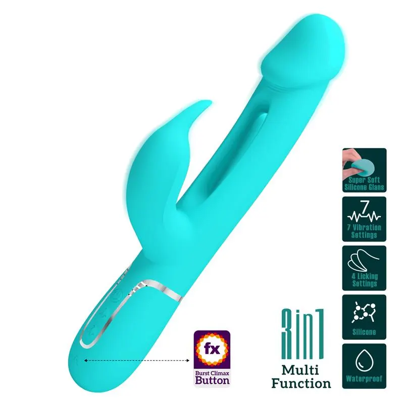 Vibrador con Lengua Kampas Verde · PRETTYLOVE · Vibradores