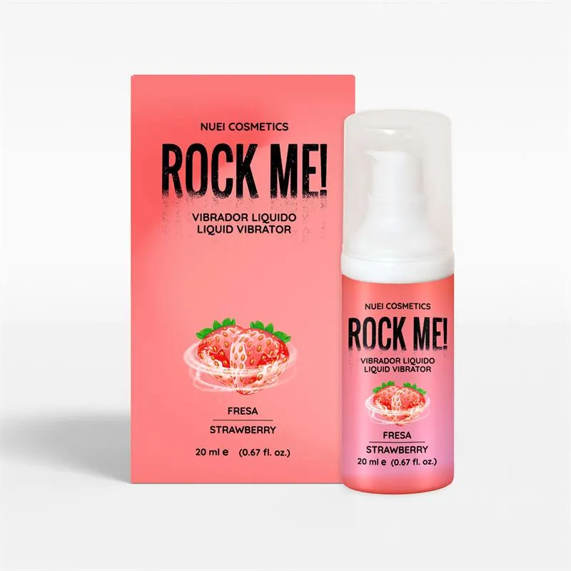 Rock Me! Vibrador Líquido Fresa 20 ml · NUEI COSMETICS · Potenciadores y Retardantes