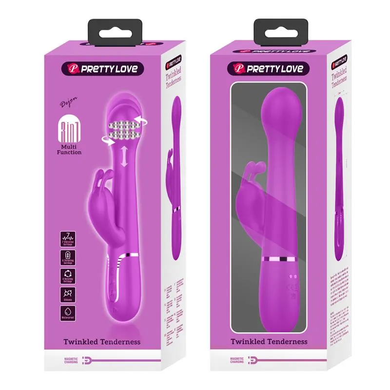Vibrador con Thrusting y Bolas Rotatorias Dejon Rosa · PRETTYLOVE · Vibradores — Foto 11