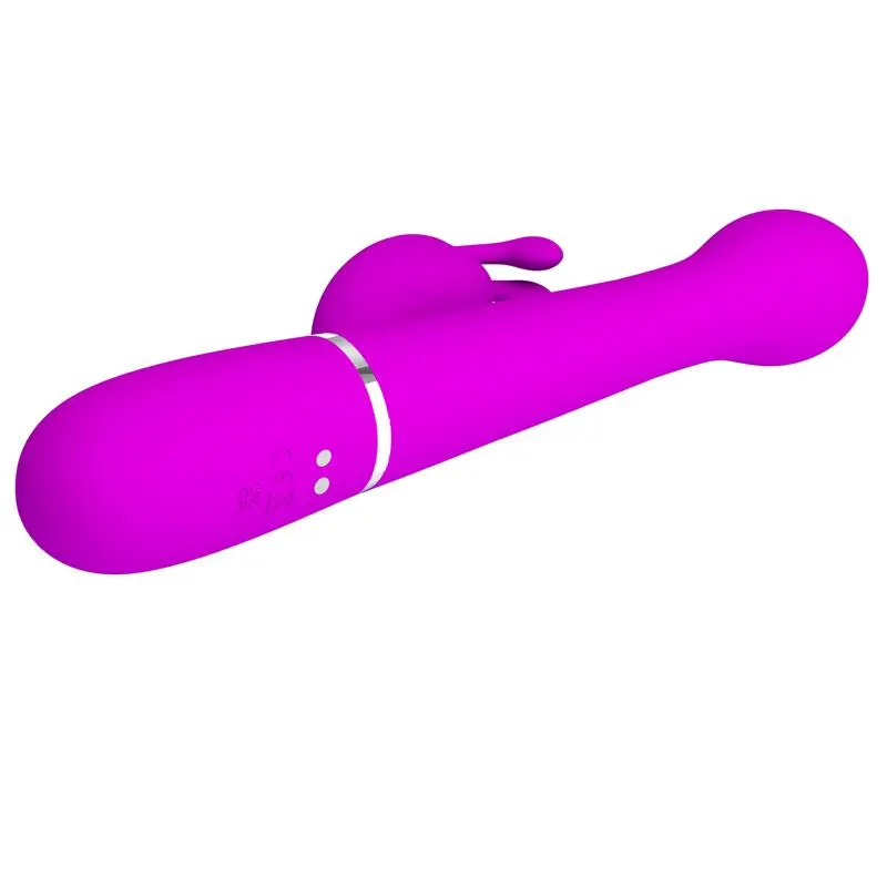 Vibrador con Thrusting y Bolas Rotatorias Dejon Rosa · PRETTYLOVE · Vibradores — Foto 7