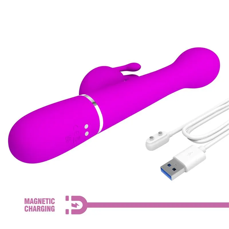 Vibrador con Thrusting y Bolas Rotatorias Dejon Rosa · PRETTYLOVE · Vibradores — Foto 9