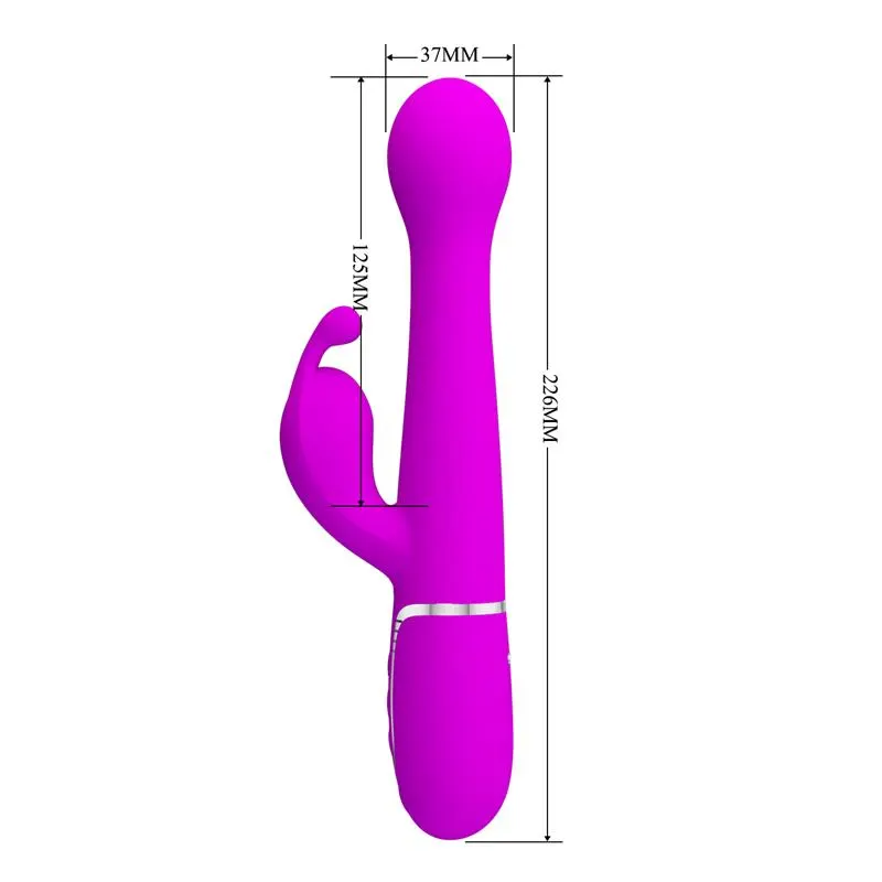 Vibrador con Thrusting y Bolas Rotatorias Dejon Rosa · PRETTYLOVE · Vibradores — Foto 10