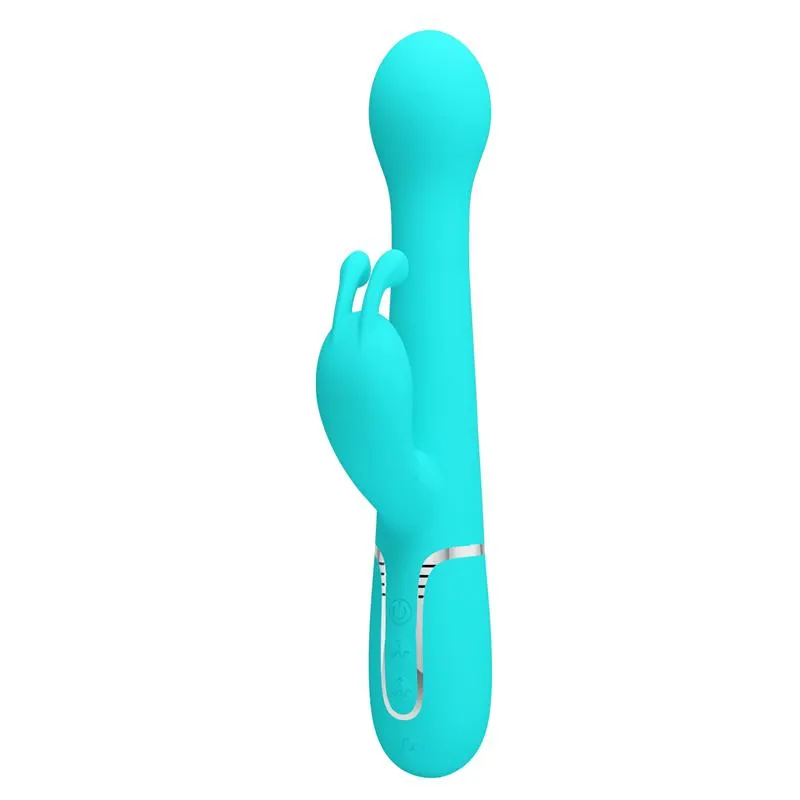 Vibrador con Thrusting y Bolas Rotatorias Dejon Azul · PRETTYLOVE · Vibradores — Foto 2