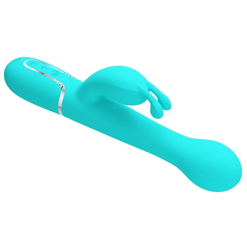 Vibrador con Thrusting y Bolas Rotatorias Dejon Azul · PRETTYLOVE · Vibradores — Foto 4