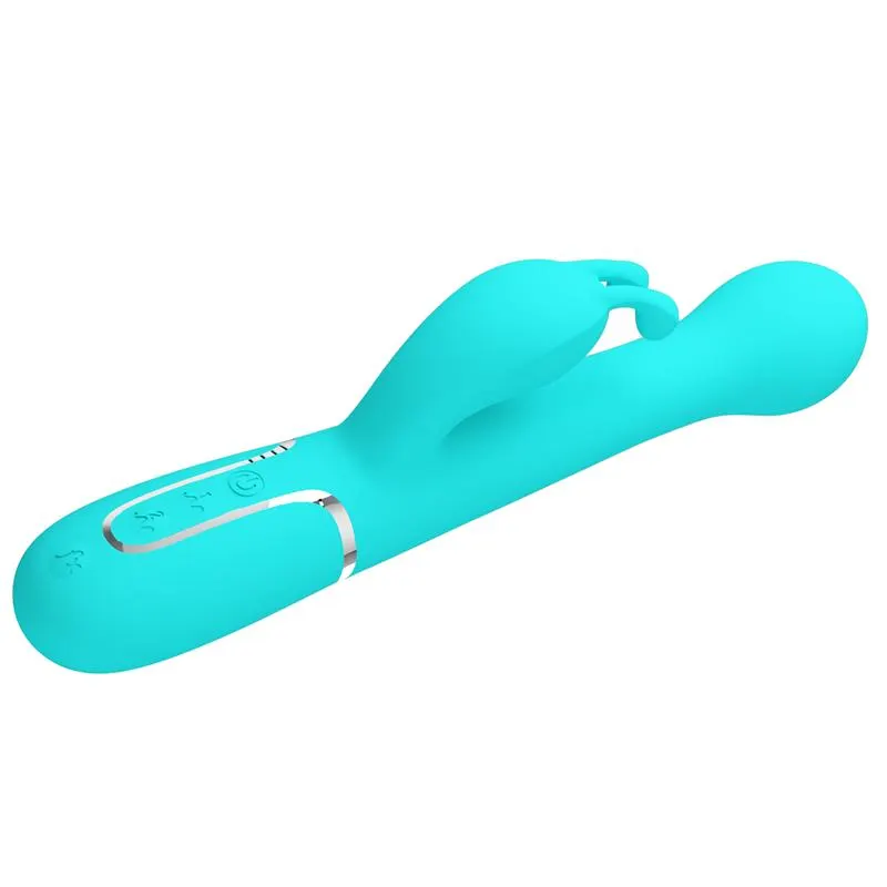 Vibrador con Thrusting y Bolas Rotatorias Dejon Azul · PRETTYLOVE · Vibradores — Foto 5