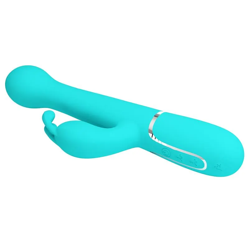 Vibrador con Thrusting y Bolas Rotatorias Dejon Azul · PRETTYLOVE · Vibradores — Foto 6