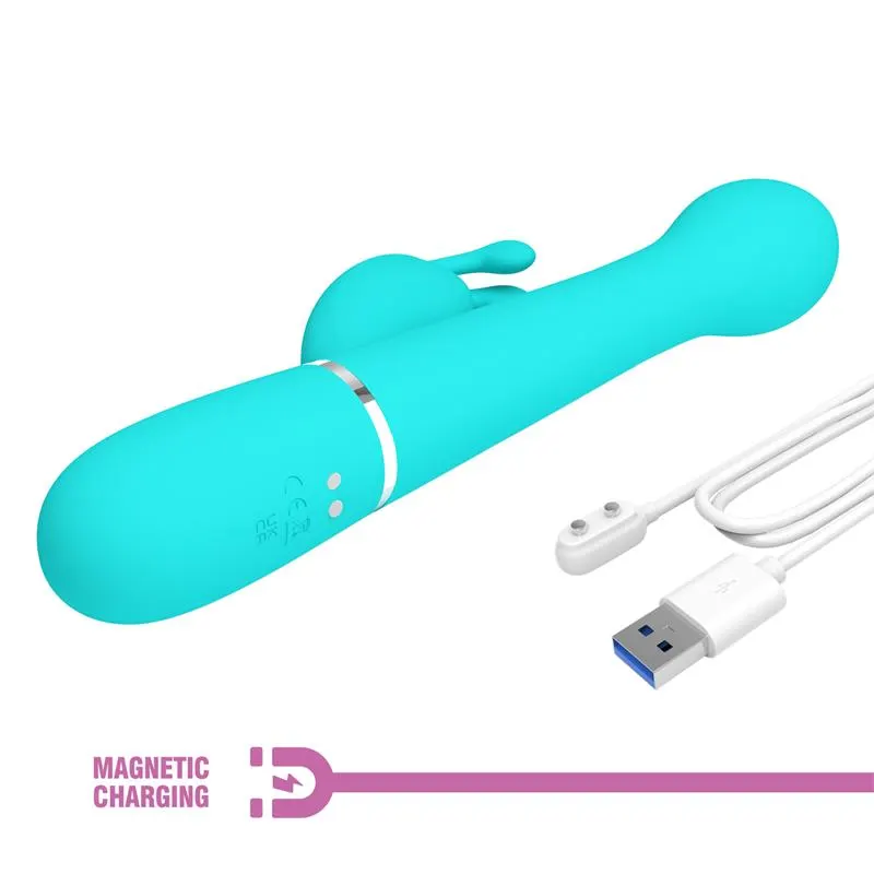 Vibrador con Thrusting y Bolas Rotatorias Dejon Azul · PRETTYLOVE · Vibradores — Foto 9