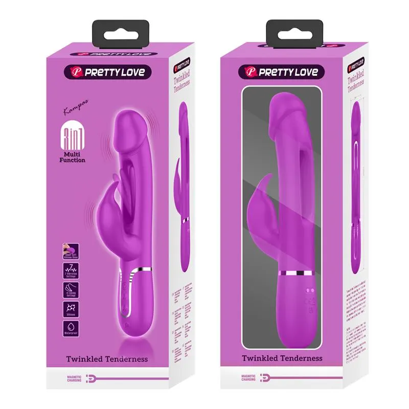 Vibrador con Lengua Kampas Rosa · PRETTYLOVE · Vibradores — Foto 11