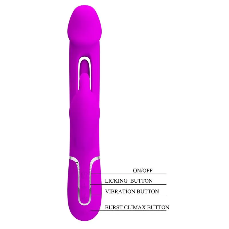 Vibrador con Lengua Kampas Rosa · PRETTYLOVE · Vibradores — Foto 8