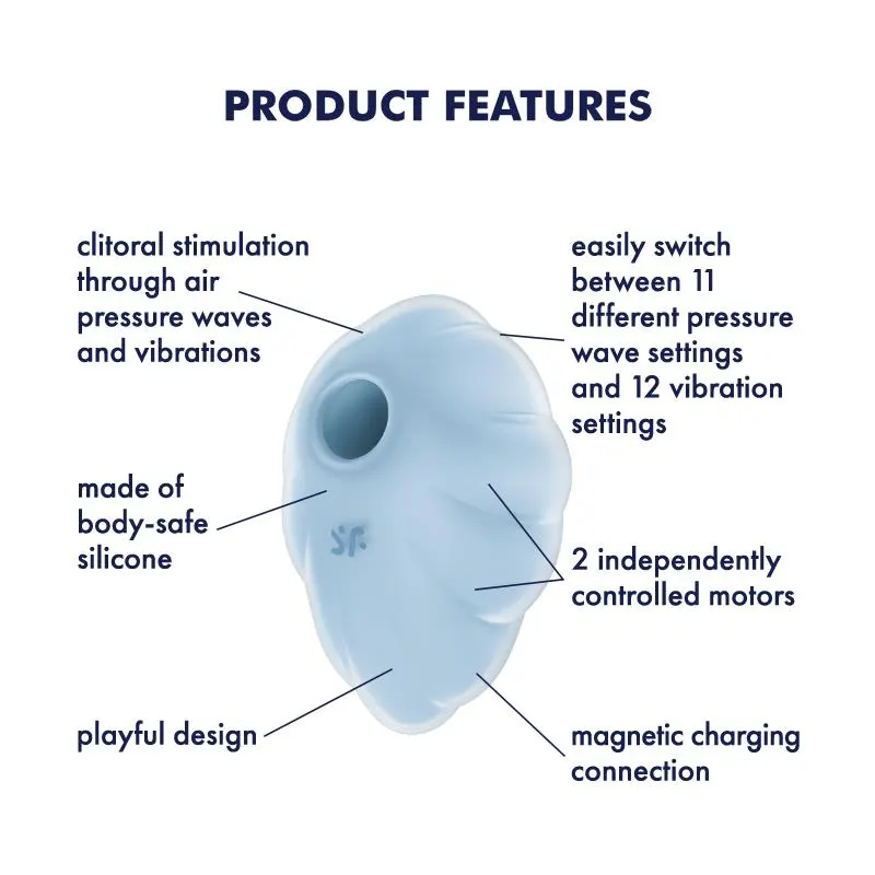 Cloud Dancer Succionador y Vibrador Azul · SATISFYER · Estimuladores de Clítoris — photo 4