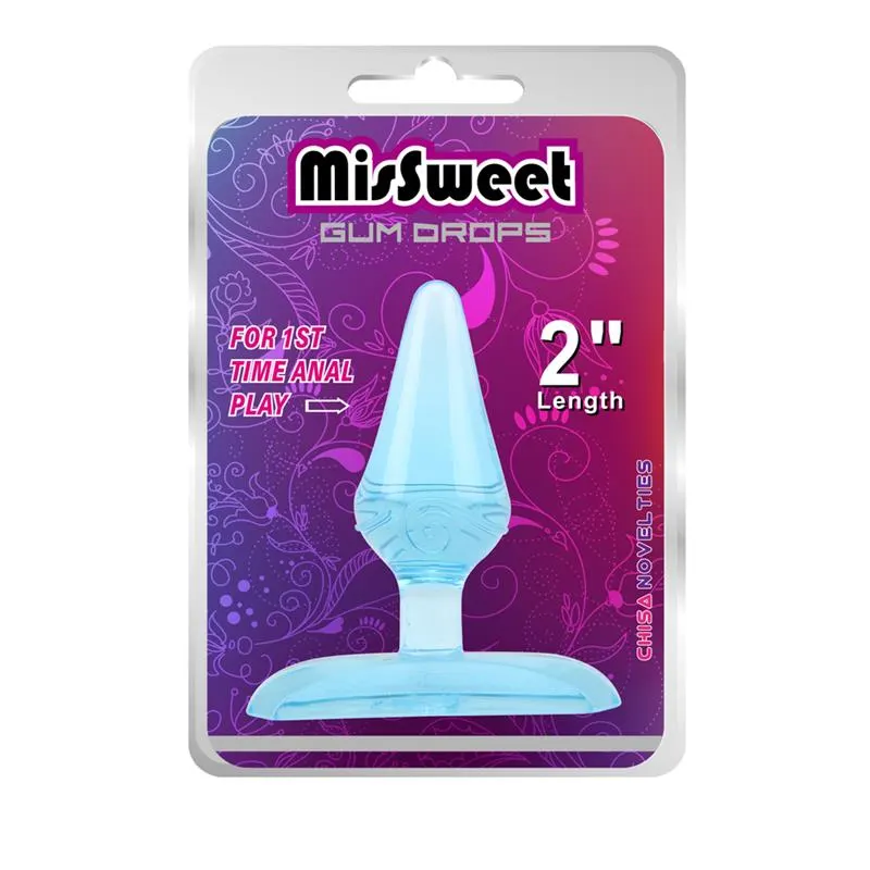 Plug Anal Gun Drops Azul 6,6 x 2,4cm · CHISA · Anal — Foto 2