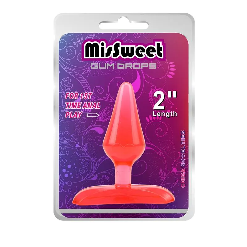Plug Anal Gun Drops Rojo 6,6 x 2,4cm · CHISA · Anal — Foto 2