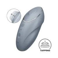 Tap and Climax 1 Vibrador y Tapping Gris · SATISFYER · Estimuladores de Clítoris