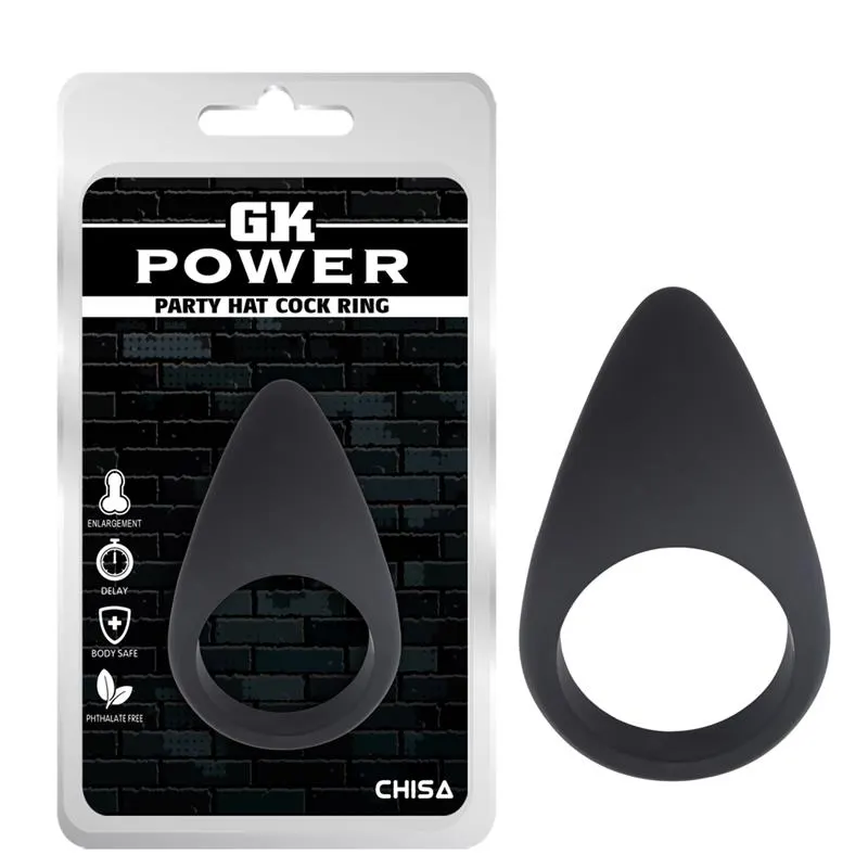 Anillo para el Pene Party Hat Silicona Negro · CHISA · Anillos para el Pene